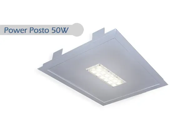 LUMINARIA ULTRA LED POWER POSTO DE GASOLINA EMBUTIR 50W