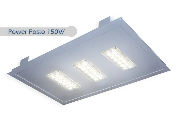 LUMINARIA ULTRA LED POWER POSTO DE GASOLINA EMBUTIR 150W
