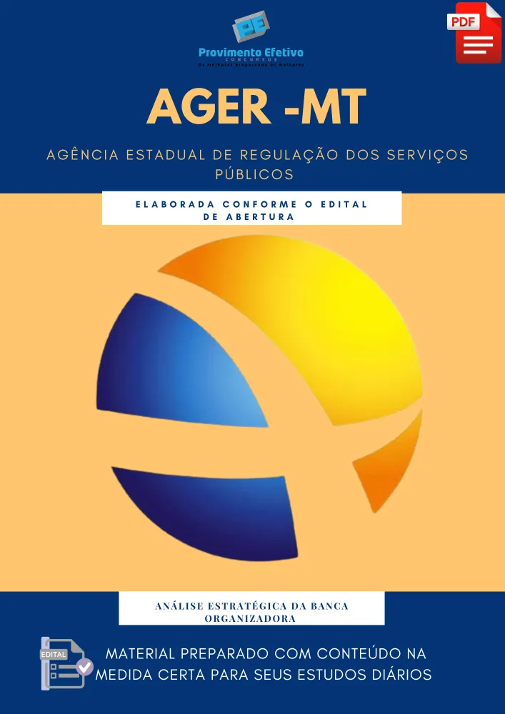 Apostila AGER MT Analista Regulador 2023 Imagem