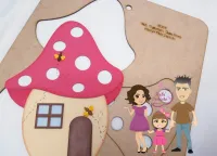 G1.270 Gabarito de Moldes em MDF Casa Cogumelo 20cm  - Foto 2