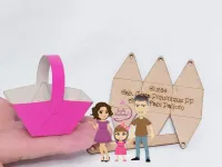 G1.264  Gabarito de Moldes em MDF Cesta de Piquenique PP - Foto 2