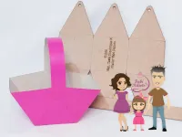 G1.266 Gabarito de Moldes em MDF Cesta de Piquenique  M