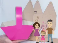 G1.267 Gabarito de Moldes em MDF Cesta de Piquenique  G - Foto 2