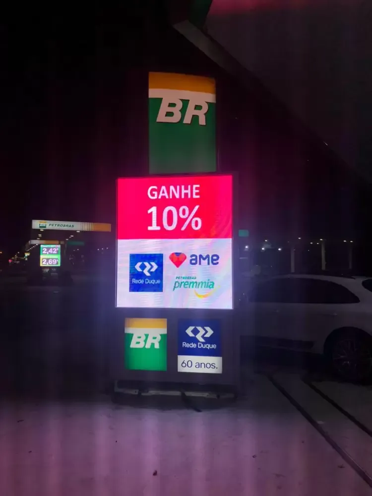 Painel de led Outdoor Led P6 192x192 (2X2) PARA POSTO DE COMBUSTIVEL e afins Imagem