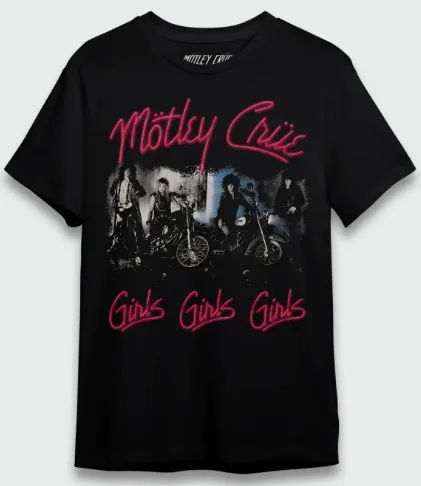 CAMISETA MOTLEY CRUE GIRLS GIRLS GIRLS