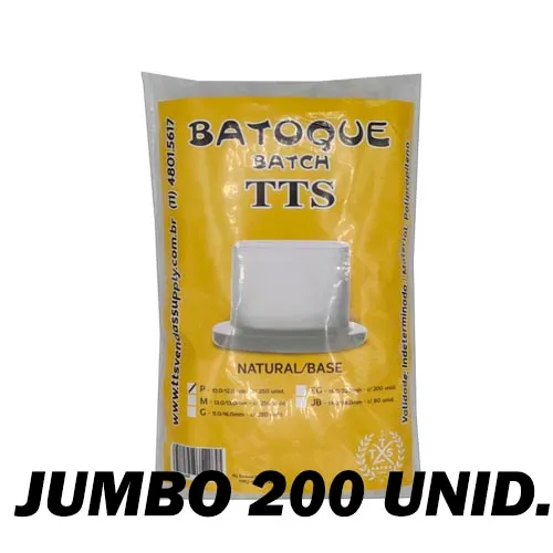 Batoque TTs NATURAL c/ Base EXTRA GRANDE - 200 Unid. Imagem
