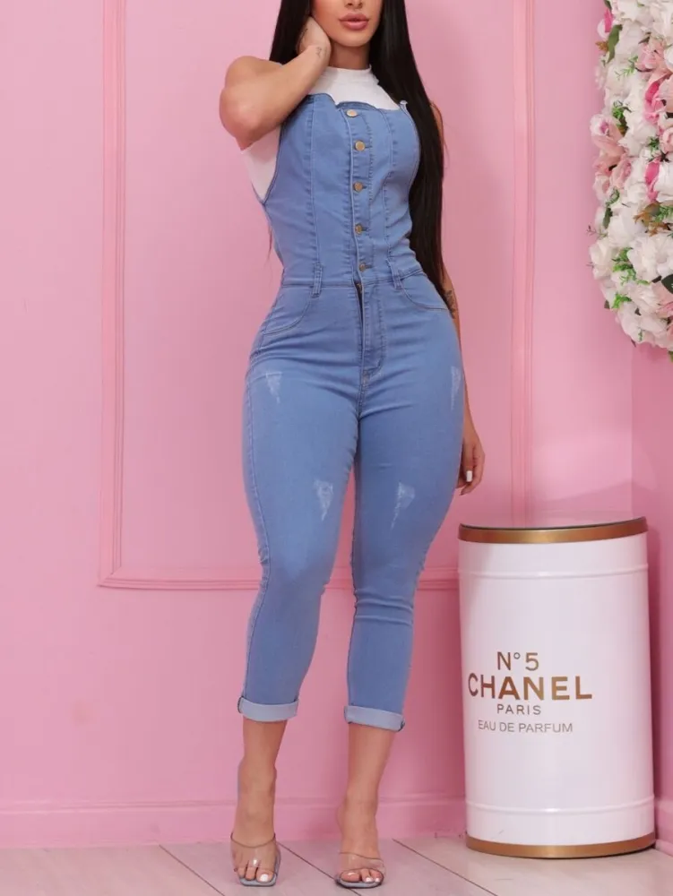 Macacão Feminino Jeans