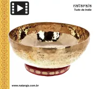 Tigela/Bowl Tibetano Dourado. 24 cm