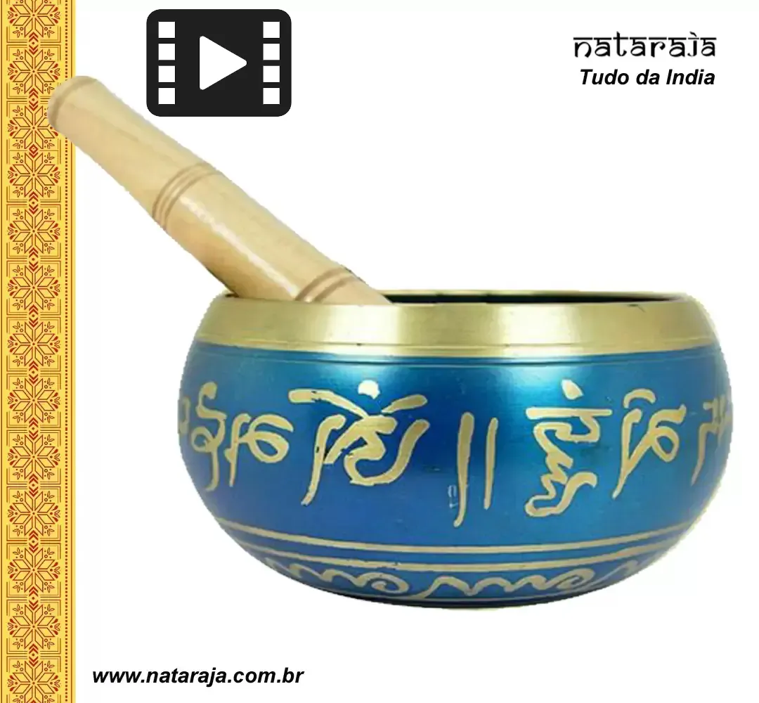 Tigela/Bowl Tibetano Azul. 15,5 cm Imagem