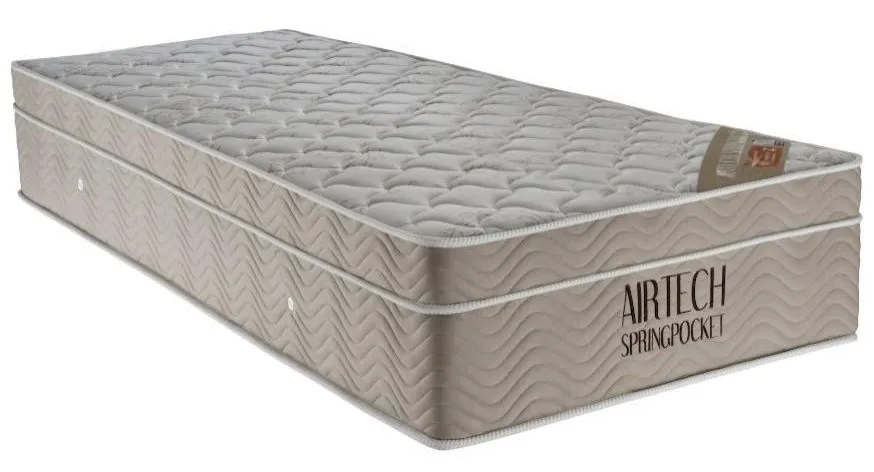 Colchão Solteiro 88 AirTech SpringPocket molas ensacadas 25 cm ortobom