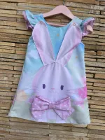 Vestido Trapézio Coelhinho com Orelhas 3D - Foto 2