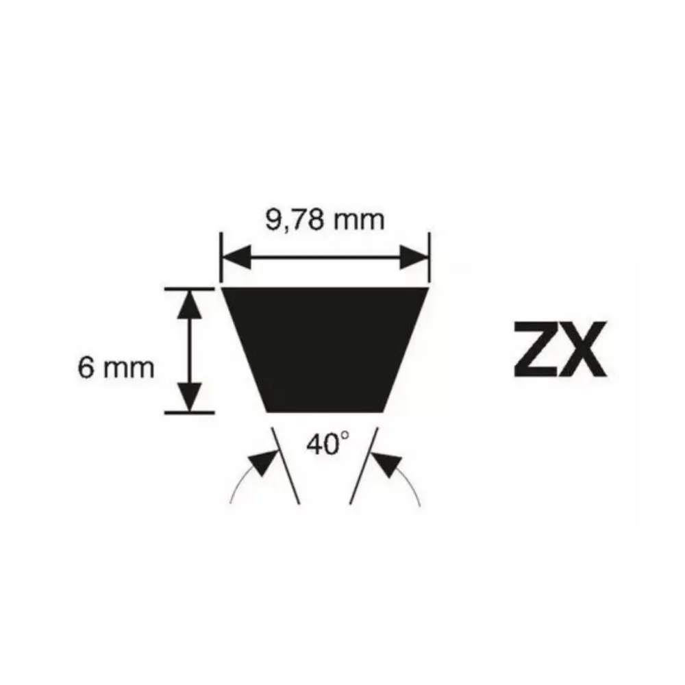 Nova Milênio - Correia Zx1125 Para Masseira Mbi40 Gastromaq Original