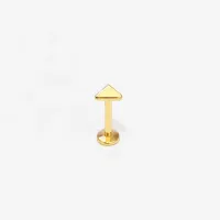 Labret em Titânio PVD DOURADO PIRÂMIDE 1.2mm TIT21 - Foto 3