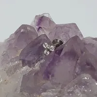 Labret em Titânio TRIANGULO de 3 Zircônia 1.2mm TIT15 - Foto 2