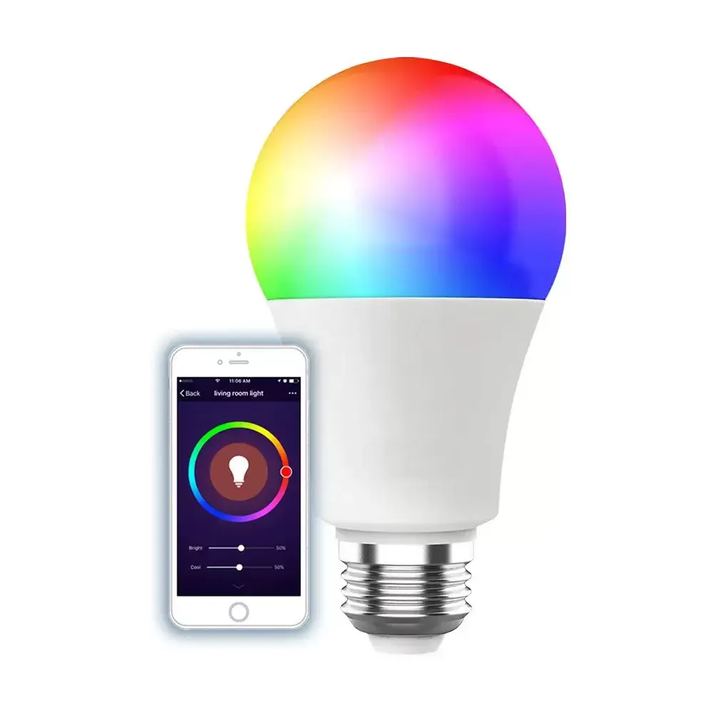 Lampada LED smart Wi-Fi Bulbo RGB 10w    Controle Remoto e via celular Imagem