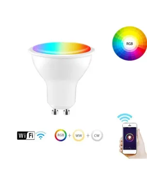 Lâmpada Smart Wi-Fi Positivo Casa Inteligente Dicroica mr16  gu10  RGB 5w    Controle Remoto