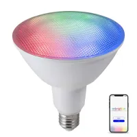 Lampada LED smart Wi-Fi Par20 RGB 7w    Controle Remoto e via celular casa inteligente - Foto 2