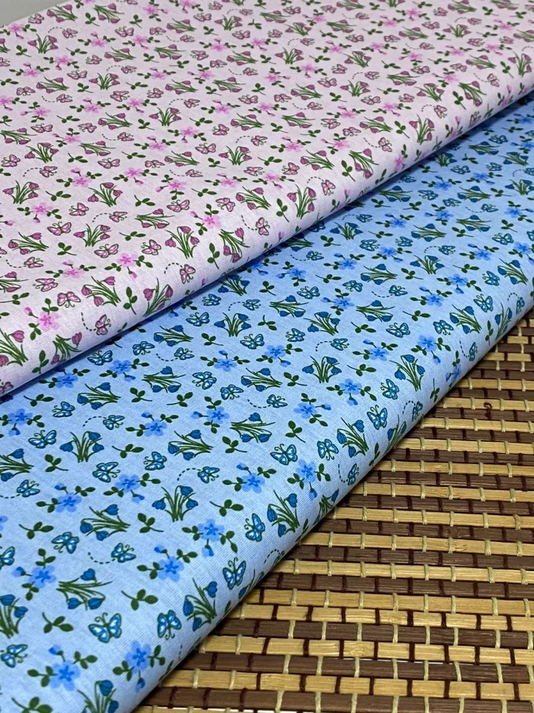 TECIDO TRICOLINE  BORBOLETA MINI REF. 142