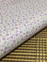 TECIDO TRICOLINE  flor delicada  lilas