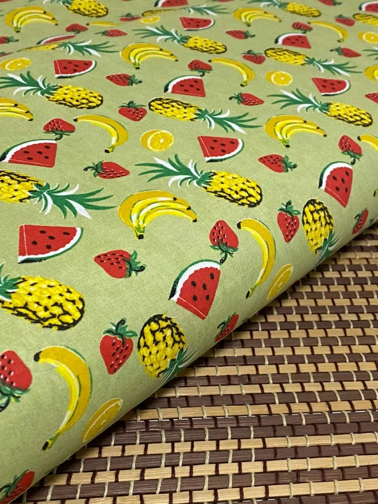  TECIDO TRICOLINE SALADA FRUTAS  REF 103 Imagem