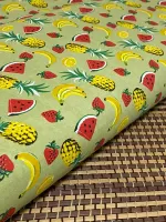  TECIDO TRICOLINE SALADA FRUTAS  REF 103