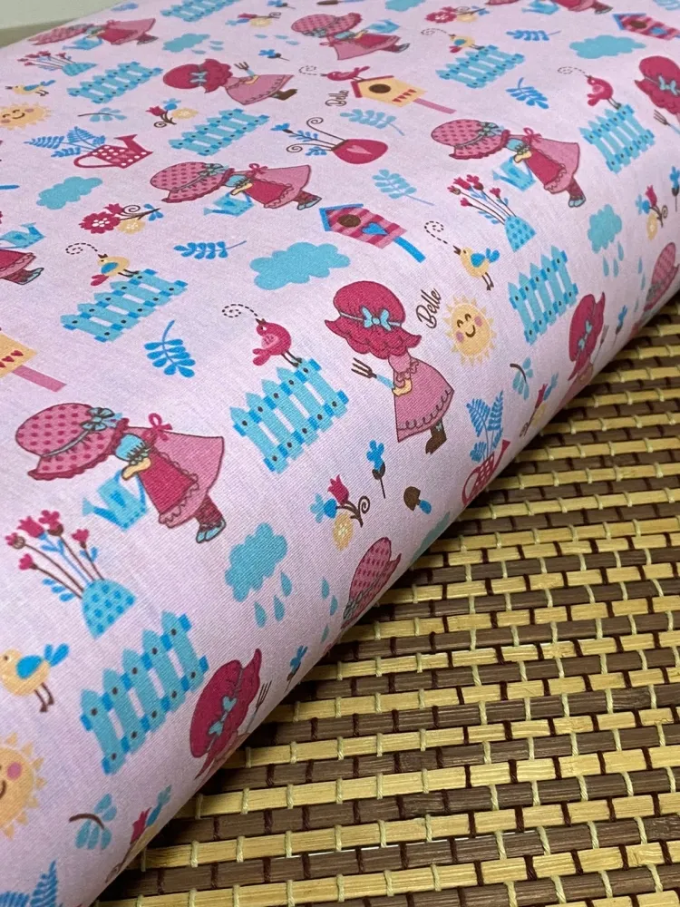  Tecido Tricoline camponesa-06-ROSA