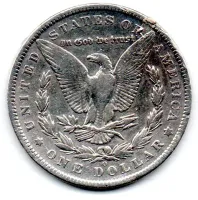 Estados Unidos - 1886 (O) - 1 Dollar (Morgan) - Prata .900 - Aprox. 26,73g - 38,1mm - C/ Solda - Foto 2