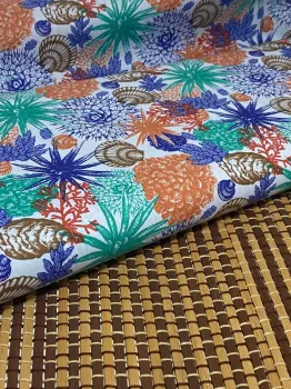 TECIDO TRICOLINE  FUNDO DO MAR REF.1091