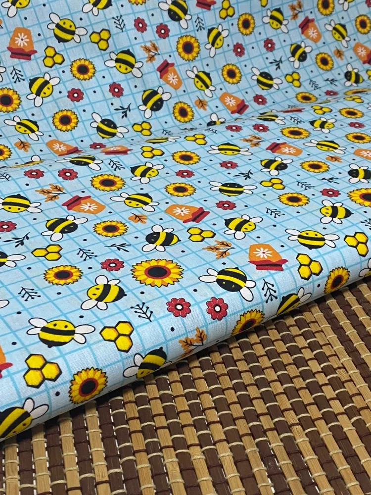 TECIDO TRICOLINE  ABELHAS REF.1095 Imagem