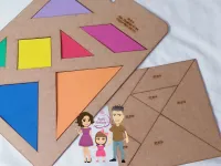 G1.274 Gabarito de Moldes em MDF Tangram 20cm - Foto 2