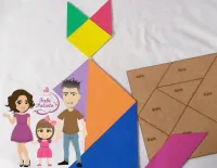 G1.274 Gabarito de Moldes em MDF Tangram 20cm - Foto 3