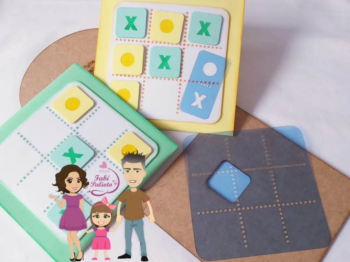 G1.275 Gabarito de Moldes em MDF Jogo da Velha