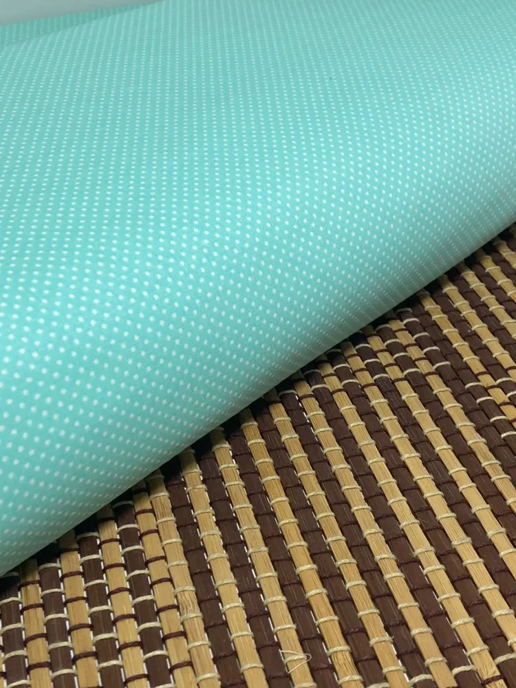  TECIDO TRICOLINE POÁ VERDE BB Imagem