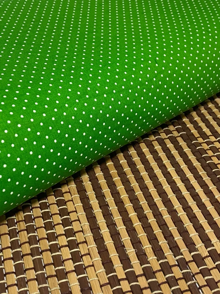  TECIDO TRICOLINE POÁ VERDE REF.68 Imagem