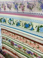  Tricoline Estampa Digital Barrado ROSAS  - Foto 2