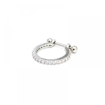 Argola Conch M016-08 Banho de Diamante c/ Pedra BNH16