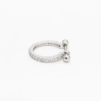 Argola Conch M016-08 Banho de Diamante c/ Pedra BNH16 - Foto 2