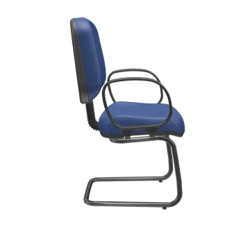 Cadeira Aproximação Operativa Plus Diretor Base Sky Preta com Braços Corsa Kit com 2 unidades - Foto 2