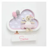 Ovelha Bailarina - 2 balões - Nuvem P Branca - Porta Maternidade - Foto 2