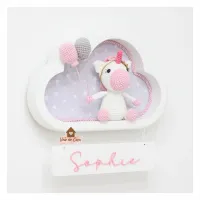 Unicórnio - 2 balões - Nuvem Branca - Porta Maternidade - Foto 3