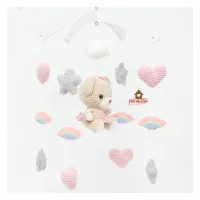 Móbile Ursinha -  Nuvem + Bolinhas + Arco-íris + Corações + Estrelas - Foto 3