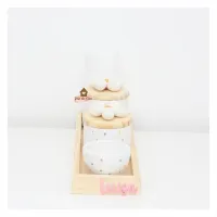 Flores - Kit Higiene - 5 peças - Poá - Bandeja Retangular