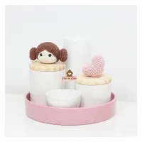 Princesa Leia - Kit Higiene - 5 peças - Bandeja Redonda - Foto 9