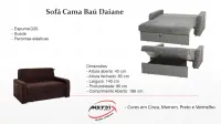 Sofá Cama com Baú Daiane