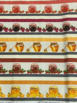 Tricoline Estampa Digital Barrado geleia