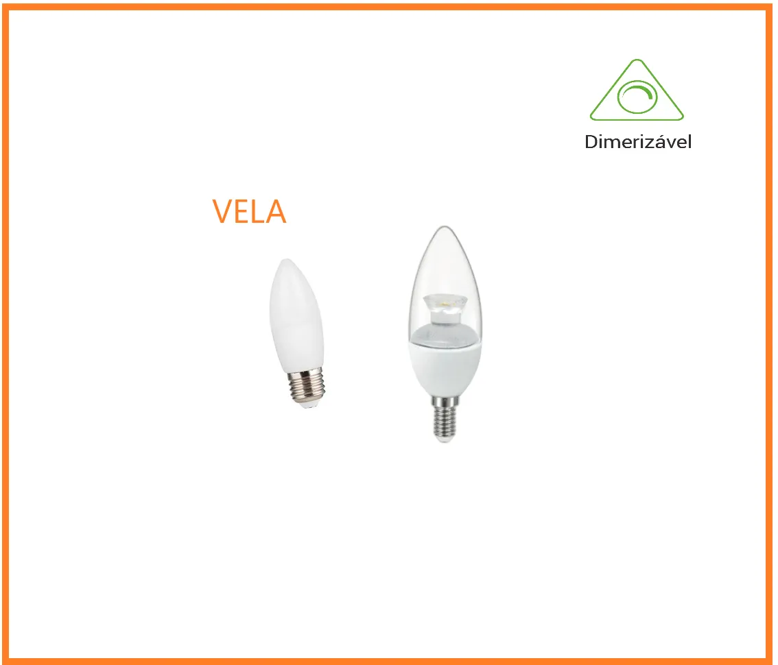Lampada led DIMERIZAVEL Vela leitosa 4W biv Imagem