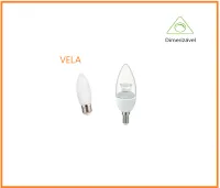 Lampada led DIMERIZAVEL Vela leitosa 4W biv