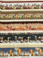 Tricoline Estampa Digital Barrado café/CAPUTINO - Foto 2