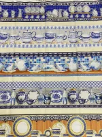 Tricoline Estampa Digital Barrado PORCELANA COR 01 - Foto 2