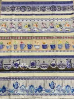 Tricoline Estampa Digital Barrado PORCELANA COR 01 - Foto 3